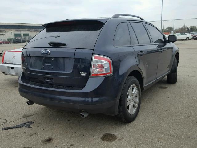 2FMDK48C68BA30756 - 2008 FORD EDGE SEL BLUE photo 4