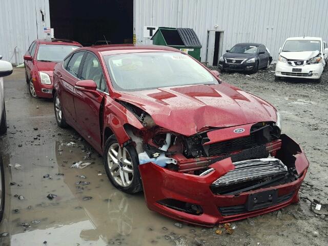 3FA6P0H76DR104978 - 2013 FORD FUSION SE RED photo 1