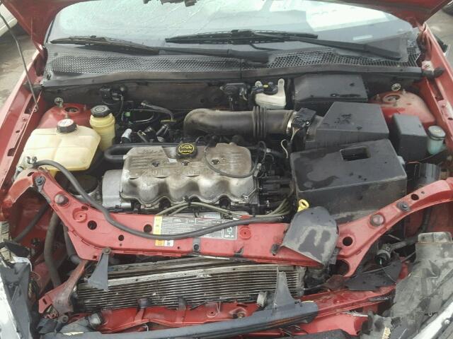 1FAFP33P21W126056 - 2001 FORD FOCUS LX RED photo 7