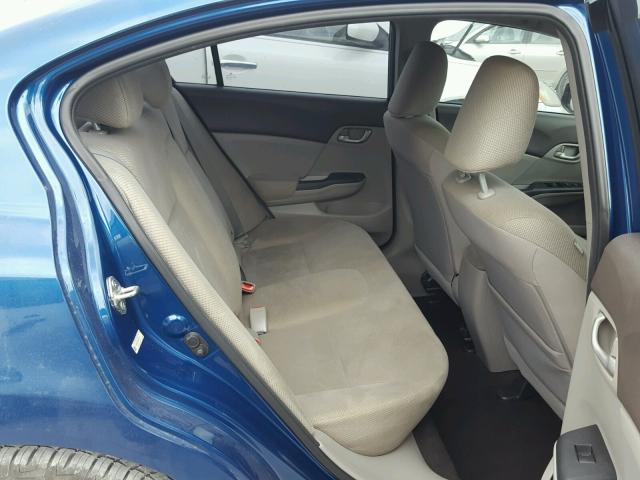 19XFB2F59CE057702 - 2012 HONDA CIVIC LX BLUE photo 6