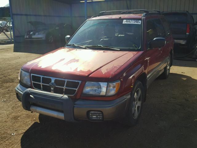 JF1SF6556WH701267 - 1998 SUBARU FORESTER S RED photo 2