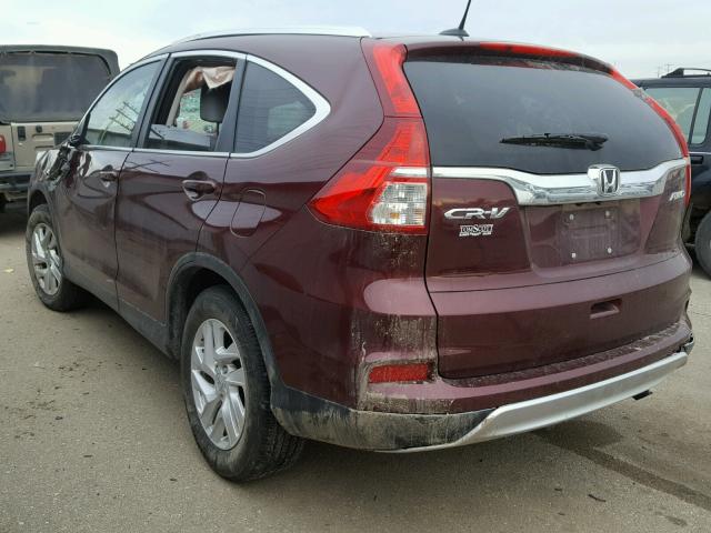 2HKRM4H76FH674931 - 2015 HONDA CR-V EXL RED photo 3