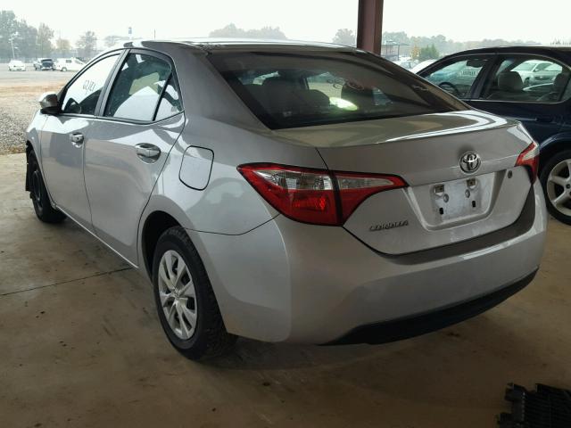 5YFBURHE9EP133838 - 2014 TOYOTA COROLLA L SILVER photo 3