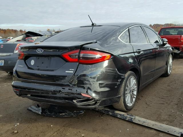 3FA6P0H97ER368200 - 2014 FORD FUSION SE BLACK photo 4