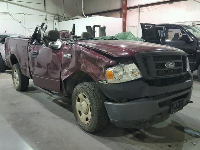 1FTRF12246NA15610 - 2006 FORD F150 MAROON photo 1