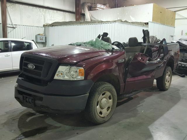 1FTRF12246NA15610 - 2006 FORD F150 MAROON photo 2