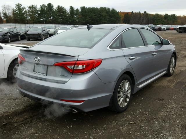 5NPE34AF2FH249578 - 2015 HYUNDAI SONATA SPO SILVER photo 4