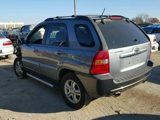 KNDJF723077313358 - 2007 KIA SPORTAGE GRAY photo 3