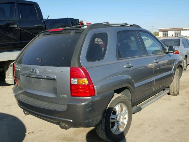 KNDJF723077313358 - 2007 KIA SPORTAGE GRAY photo 4