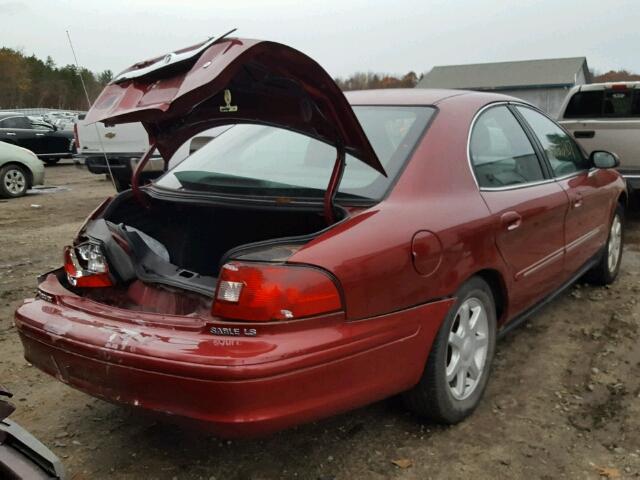 1MEFM55S63G633005 - 2003 MERCURY SABLE LS P RED photo 4