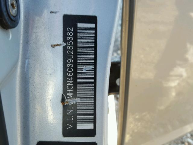 KMHCN46C39U285382 - 2009 HYUNDAI ACCENT GLS SILVER photo 10