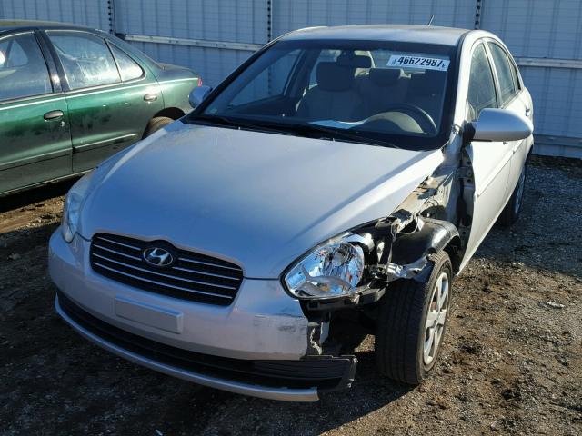 KMHCN46C39U285382 - 2009 HYUNDAI ACCENT GLS SILVER photo 2