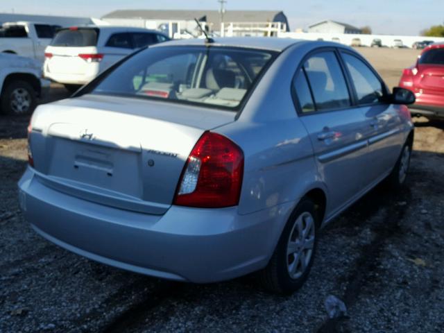 KMHCN46C39U285382 - 2009 HYUNDAI ACCENT GLS SILVER photo 4