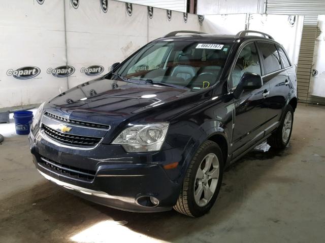 3GNAL4EK5ES663410 - 2014 CHEVROLET CAPTIVA LT BLUE photo 2