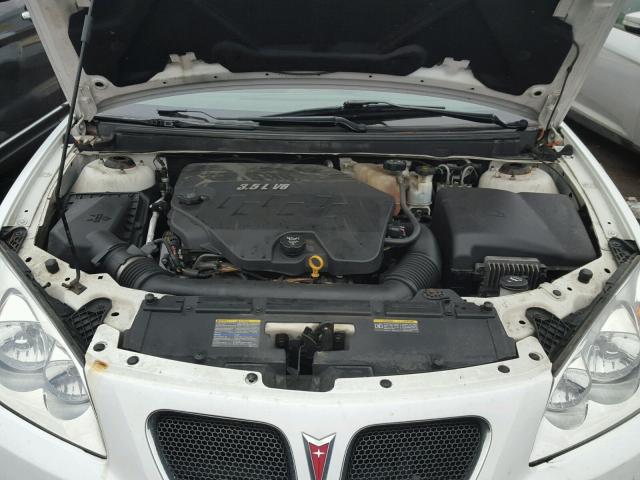 1G2ZH57N794216193 - 2009 PONTIAC G6 GT WHITE photo 7