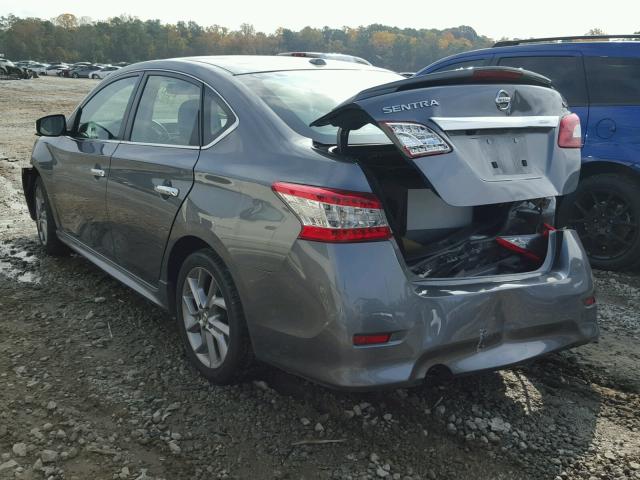 3N1AB7AP2FY338682 - 2015 NISSAN SENTRA S GRAY photo 3