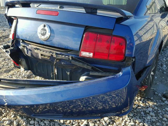 1ZVHT82H975331486 - 2007 FORD MUSTANG GT BLUE photo 9