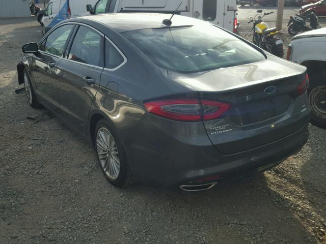 3FA6P0H95GR217360 - 2016 FORD FUSION SE GRAY photo 3