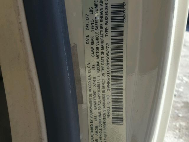 3VWRW31C68M505272 - 2008 VOLKSWAGEN NEW BEETLE 白色 照片 10