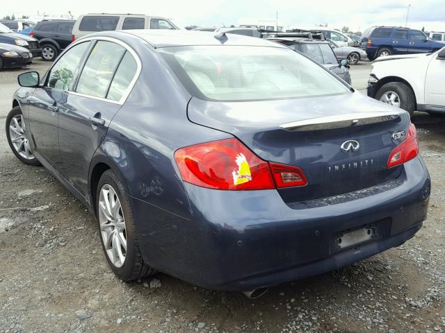 JN1CV6AP9BM510018 - 2011 INFINITI G37 BASE BLUE photo 3