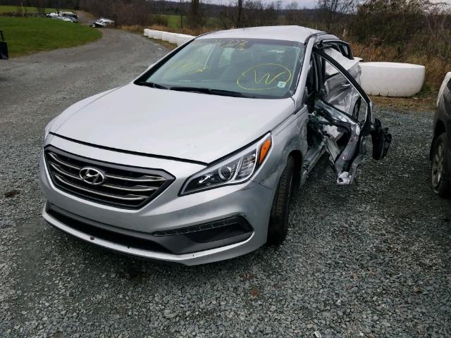 5NPE34AF3FH050393 - 2015 HYUNDAI SONATA SPO SILVER photo 2