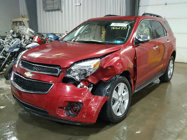 2GNFLGEK6E6334351 - 2014 CHEVROLET EQUINOX LT RED photo 2