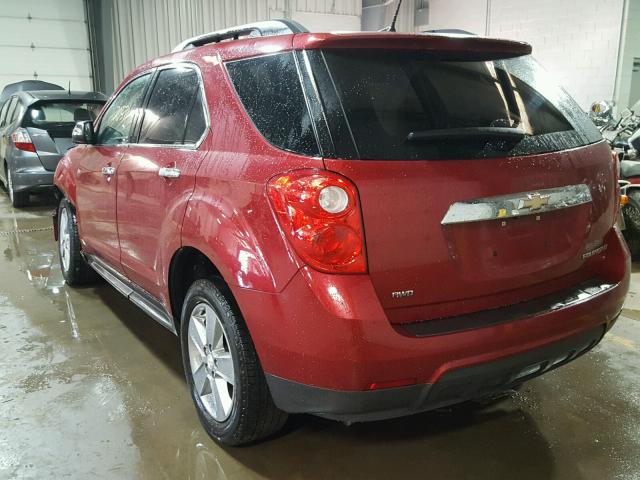 2GNFLGEK6E6334351 - 2014 CHEVROLET EQUINOX LT RED photo 3