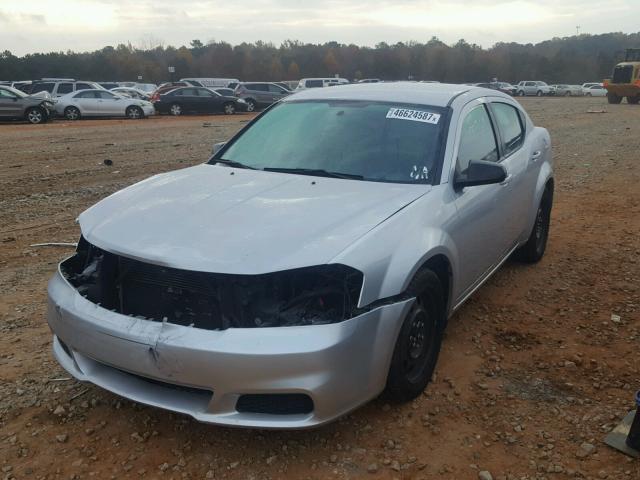 1C3CDZAB4CN324859 - 2012 DODGE AVENGER SE SILVER photo 2