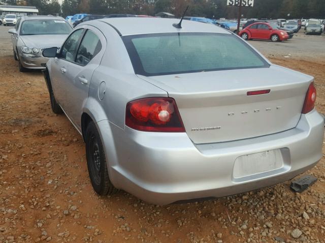 1C3CDZAB4CN324859 - 2012 DODGE AVENGER SE SILVER photo 3