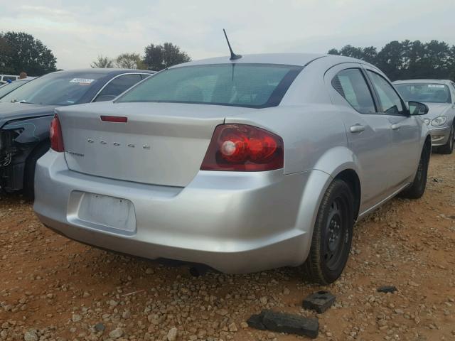 1C3CDZAB4CN324859 - 2012 DODGE AVENGER SE SILVER photo 4