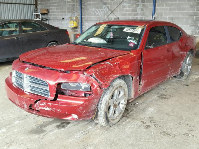 2B3CA3CV9AH145622 - 2010 DODGE CHARGER SX BURGUNDY photo 2