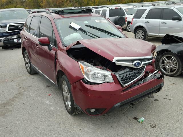 JF2SJAUC2FH419026 - 2015 SUBARU FORESTER 2 RED photo 1