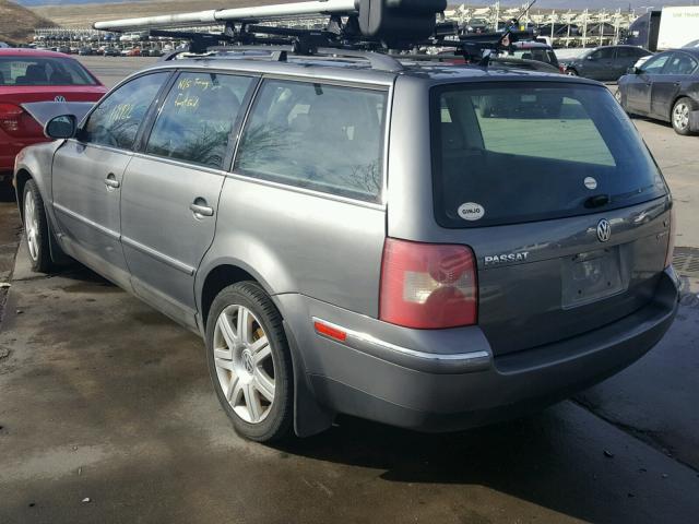 WVWYU63B85E097420 - 2005 VOLKSWAGEN PASSAT GLX GRAY photo 3