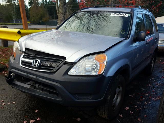 JHLRD78452C015562 - 2002 HONDA CR-V LX SILVER photo 2