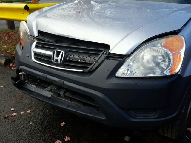 JHLRD78452C015562 - 2002 HONDA CR-V LX SILVER photo 9