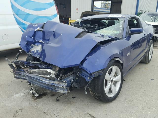 1ZVBP8CF8E5223767 - 2014 FORD MUSTANG GT BLUE photo 2