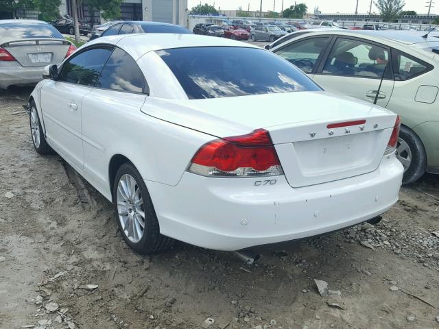 YV1MC67279J076660 - 2009 VOLVO C70 T5 WHITE photo 3