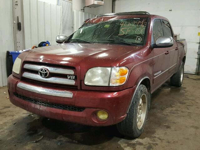 5TBDT44124S455270 - 2004 TOYOTA TUNDRA DOU MAROON photo 2