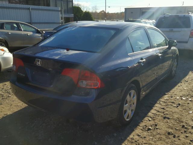 1HGFA16558L050601 - 2008 HONDA CIVIC LX BLUE photo 3