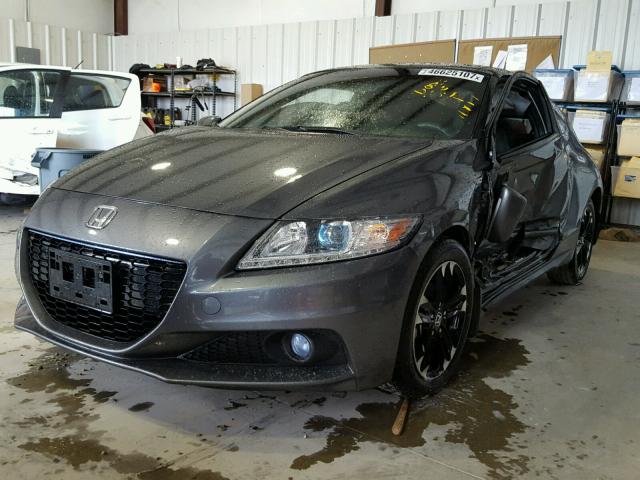 JHMZF1D67ES000517 - 2014 HONDA CR-Z EX GRAY photo 2