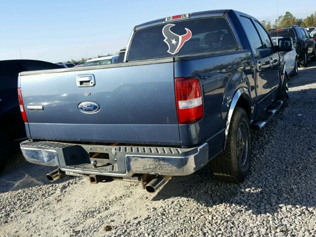 1FTRW12W24KC87395 - 2004 FORD F150 SUPER BLUE photo 4