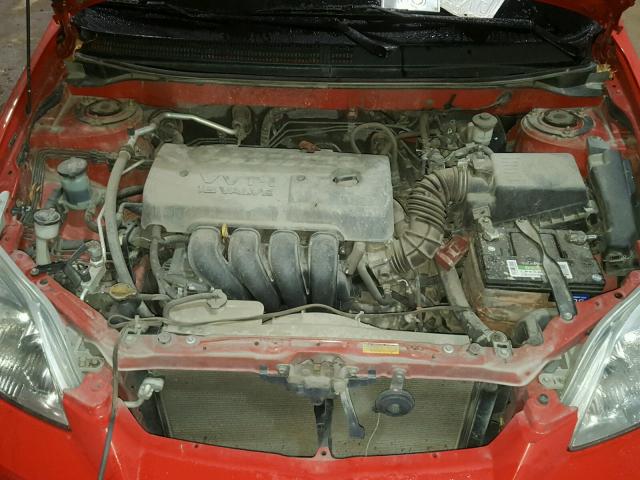 2T1KR32E65C481474 - 2005 TOYOTA COROLLA MA RED photo 7