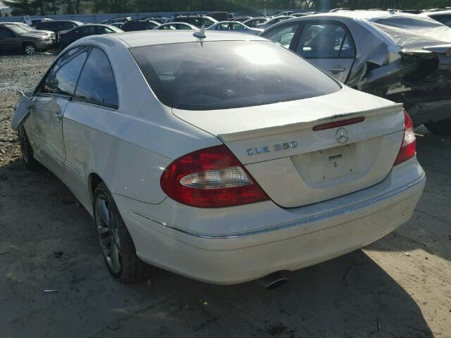 WDBTJ56H77F214929 - 2007 MERCEDES-BENZ CLK 350 WHITE photo 3