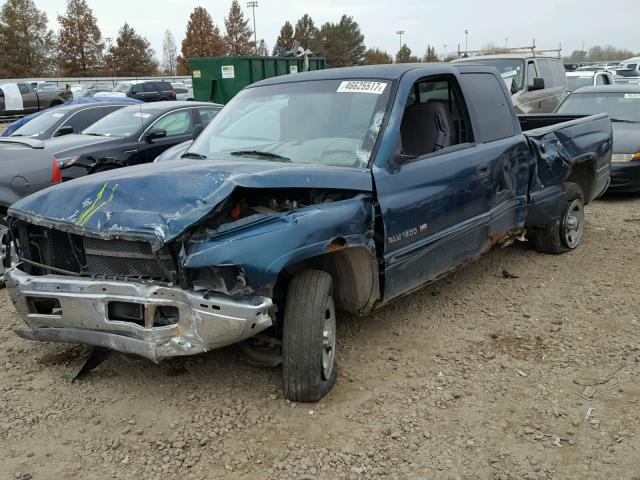 3B7HC12Y0XG138520 - 1999 DODGE RAM 1500 GREEN photo 2