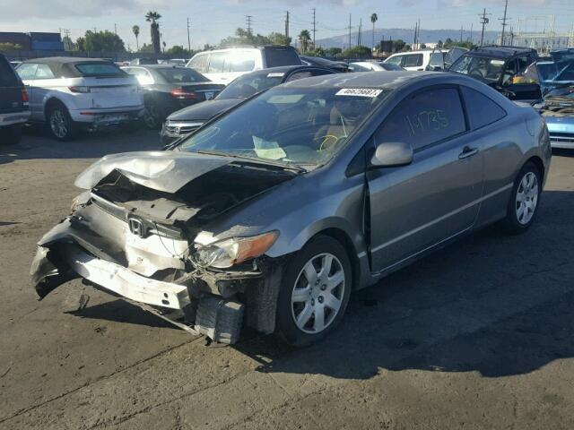 2HGFG12608H549719 - 2008 HONDA CIVIC LX GRAY photo 2