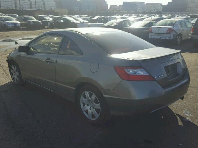 2HGFG12608H549719 - 2008 HONDA CIVIC LX GRAY photo 3