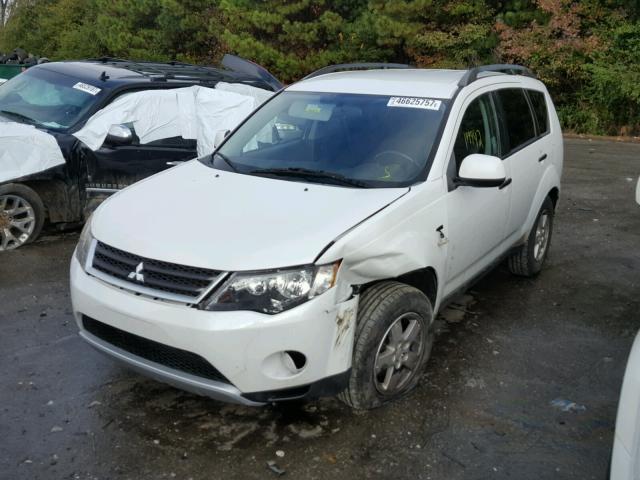 JA4MS31X87Z007948 - 2007 MITSUBISHI OUTLANDER WHITE photo 2