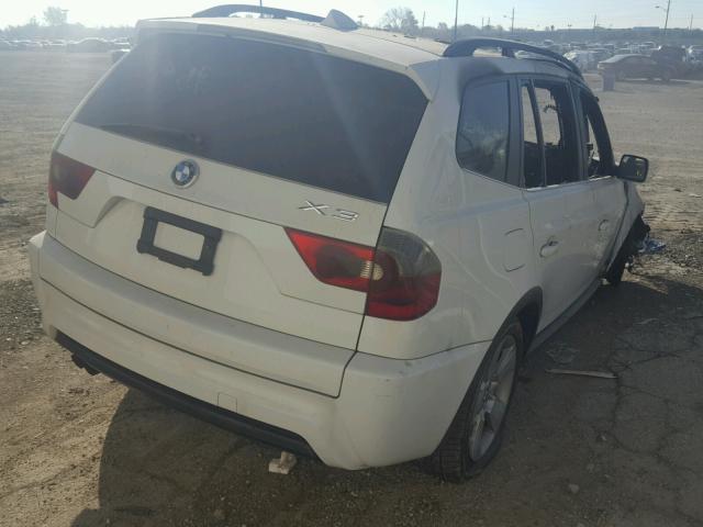 WBXPA93486WG83298 - 2006 BMW X3 3.0I WHITE photo 4