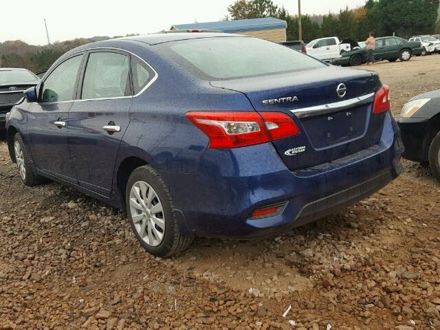 3N1AB7AP6HY224204 - 2017 NISSAN SENTRA S BLUE photo 3