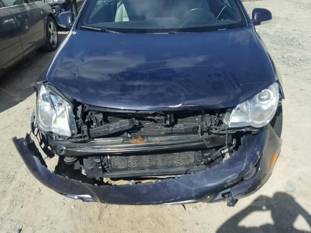 WVWDA71F57V019201 - 2007 VOLKSWAGEN EOS 2.0T S BLUE photo 7